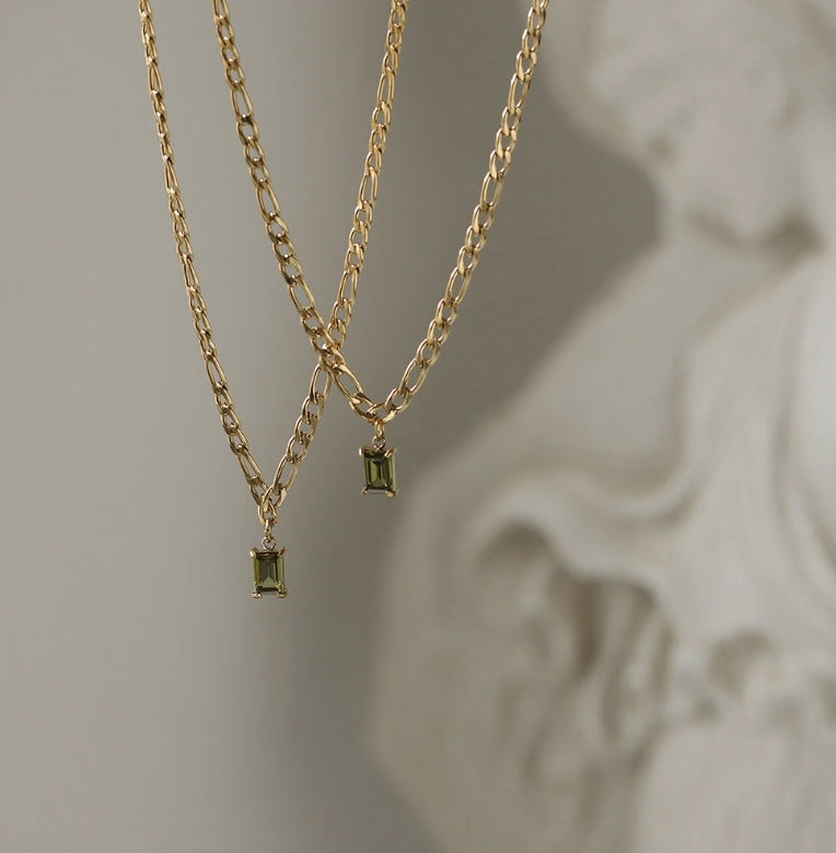 18K Gold Plated Letter Pendant Necklace – PVD Coated Stainless Steel Waterproof Non-Tarnish