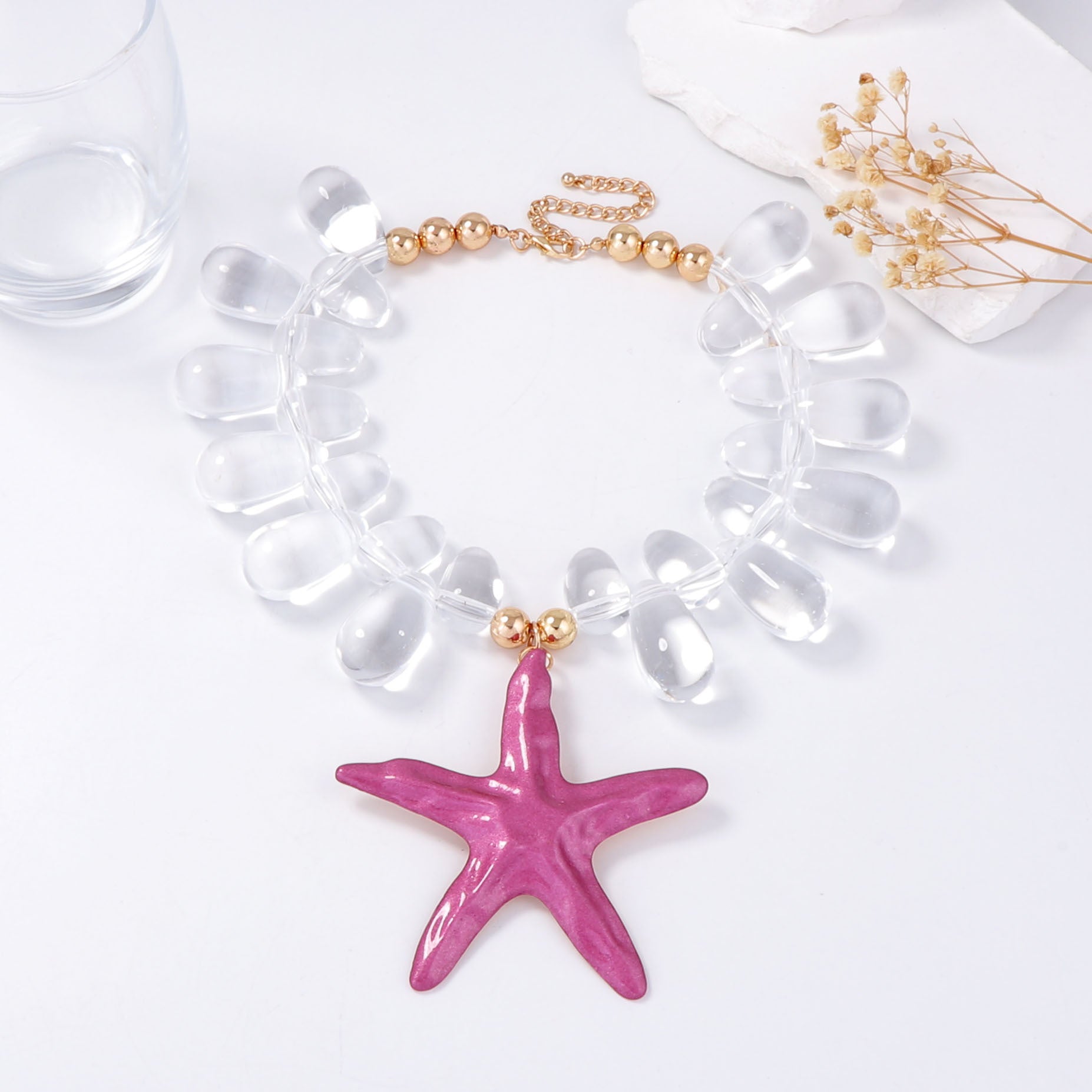 Stylish Ocean Starfish Pendant Necklace – Beach Casual Jewelry