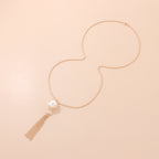 Vintage Geometric Round Pendant Necklace – Long Alloy Design