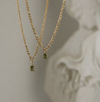 18K Gold Plated Letter Pendant Necklace – PVD Coated Stainless Steel Waterproof Non-Tarnish