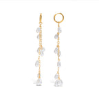 18K Gold Plated Geometric Acrylic Drop Earrings – PVD Coated Stainless Steel Elegant Waterproof Non-Tarnish