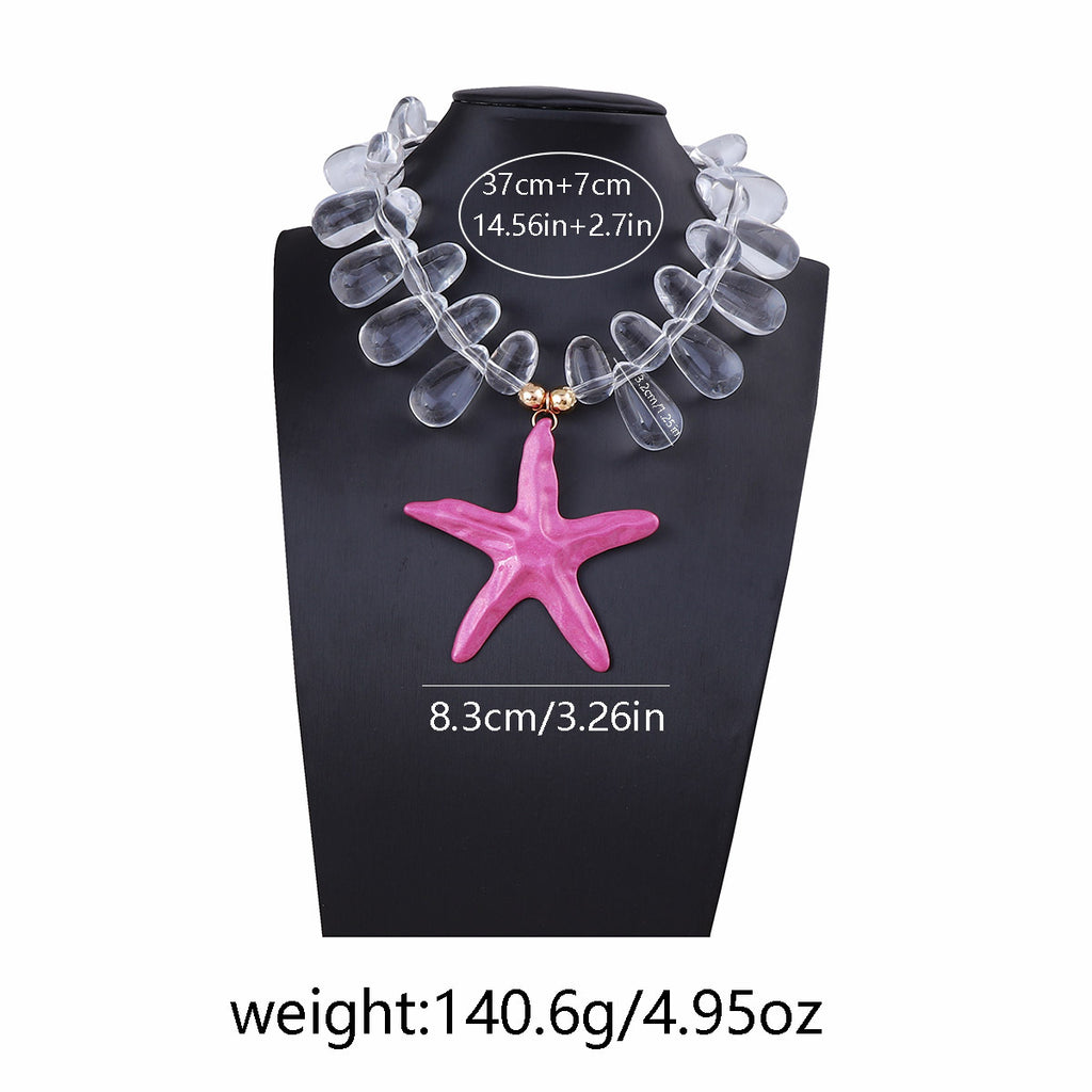 Stylish Ocean Starfish Pendant Necklace – Beach Casual Jewelry