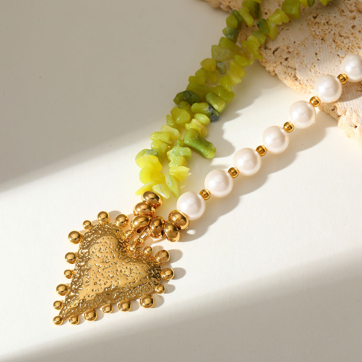 Gemstone & Faux Pearl Pendant Necklace Collection