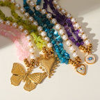 Gemstone & Faux Pearl Pendant Necklace Collection