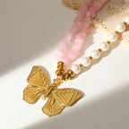 Gemstone & Faux Pearl Pendant Necklace Collection