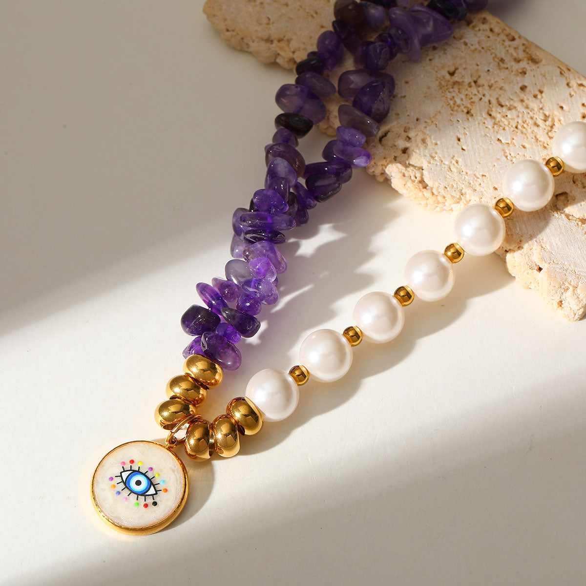 Gemstone & Faux Pearl Pendant Necklace Collection